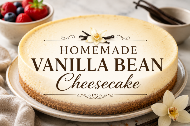 Homemade Vanilla Bean Cheesecake