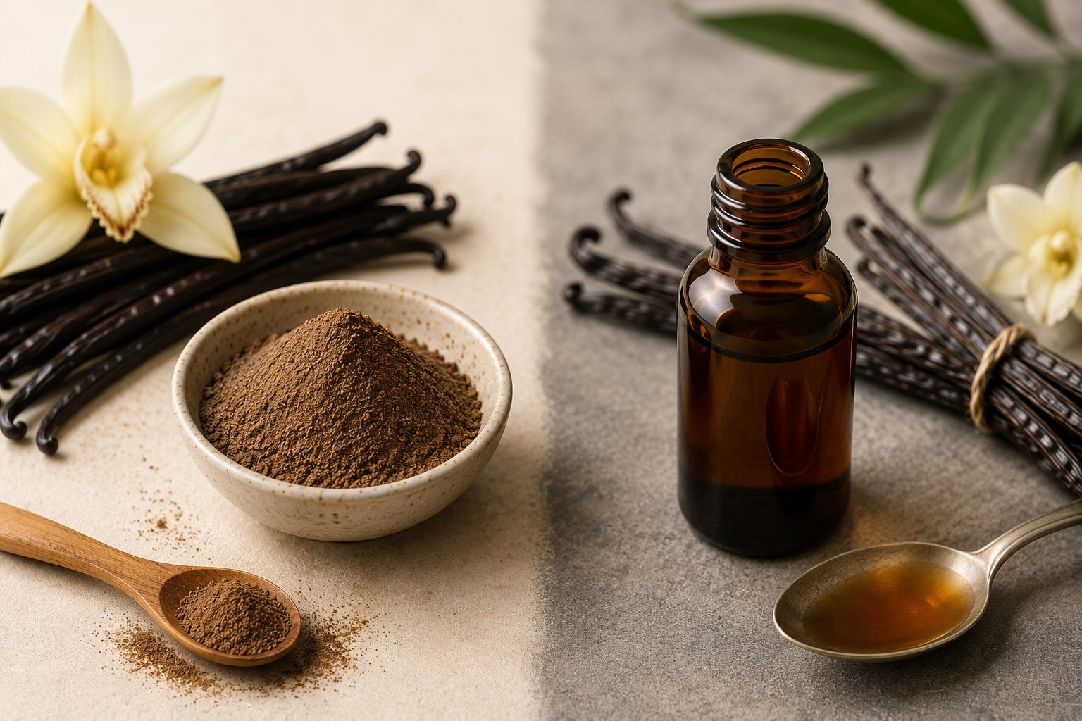 Vanilla Powder vs Vanilla Extract Compare vanilla powder vs vanilla extract to choose the best option for baking, cooking, and food businesses in India.