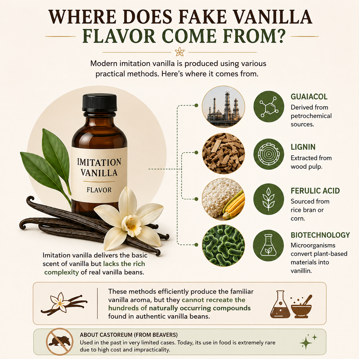where does fake vanilla flavor come from?